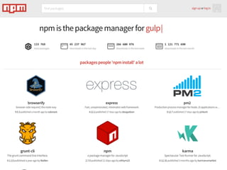 Installez Node - https://nodejs.org/
 