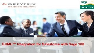 GUMU™ Integration for Salesforce with Sage 100
 