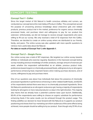New Product Development - GU Natural Final Report | PDF