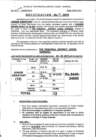Kurnool district-court-recruitment-junior-asst-posts