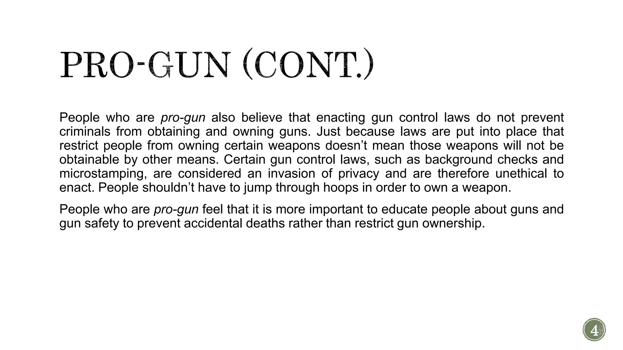 Gun Control | PPTX