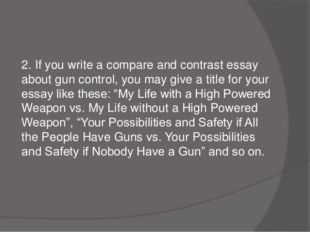 how to write a cause and effect essay on gun control