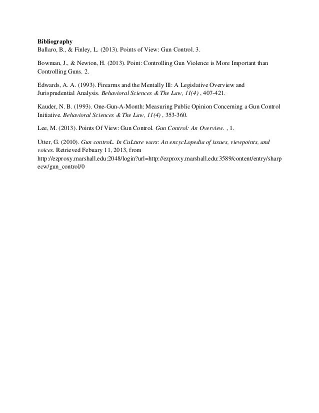 argumentative essay outline on gun control