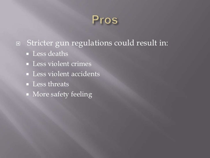 narrowed topics about gun control