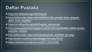 Amplifier dan Operational Amplifier