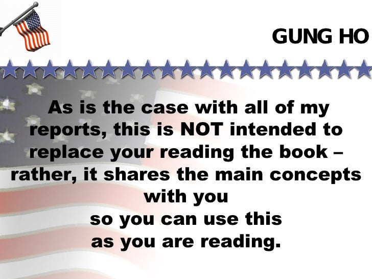 Gung ho book report picture