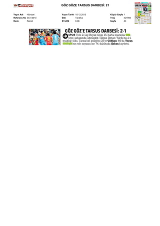 GÖZ GÖZE TARSUS DARBESİ: 21
Yayın Adı
Hürriyet
Referans No 34313610
Renk
Renkli

Yayın Tarihi 10.12.2013
Etki
Tarafsız
STxCM
8,06

Küpür Sayfa 1
Tiraj
427985
Sayfa
40

 