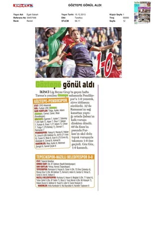GÖZTEPE GÖNÜL ALDI
Yayın Adı
Egeli Sabah
Referans No 34457556
Renk
Renkli

Yayın Tarihi 15.12.2013
Etki
Tarafsız
STxCM
56,11

Küpür Sayfa 1
Tiraj
55000
Sayfa
12

 