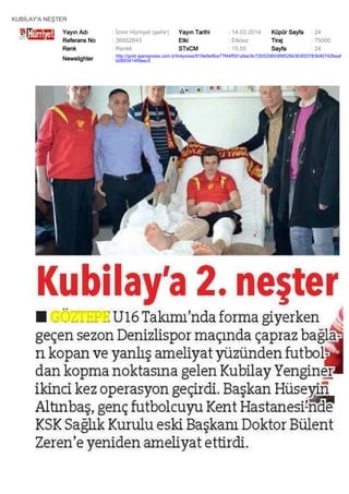 KUBİLAY'A NEŞTER
Yayın Adı : İzmir Hürriyet (şehir) Yayın Tarihi : 14.03.2014 Küpür Sayfa : 24
Referans No : 36852843 Etki : Etkisiz Tiraj : 75000
Renk : Renkli STxCM : 15,00 Sayfa : 24
Newslighter :
http://gold.ajanspress.com.tr/linkpress/919e9e9ba77f44f591a9ac9c72b520693685284363f20783b907426eaf
b0893414f5eec5
 