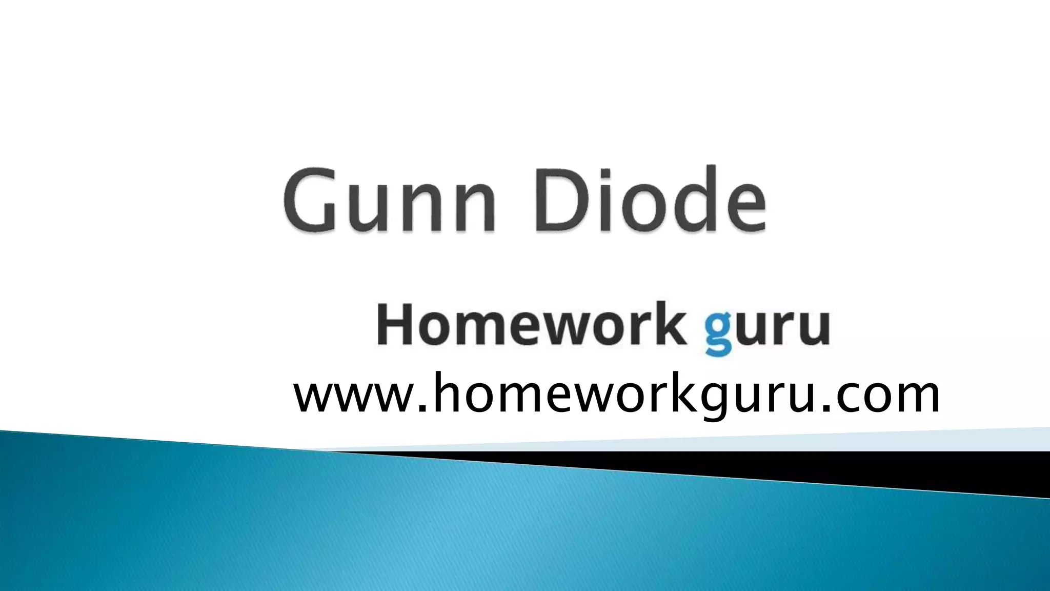 Gunn Diode PPT