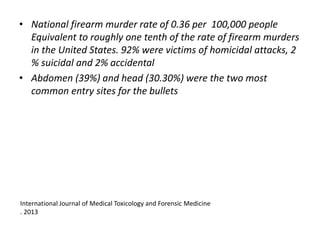 Gun shot wounds | PPTX