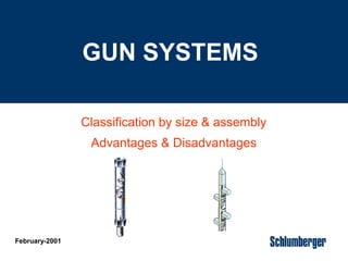 February-2001
GUN SYSTEMS
Classification by size & assembly
Advantages & Disadvantages
 