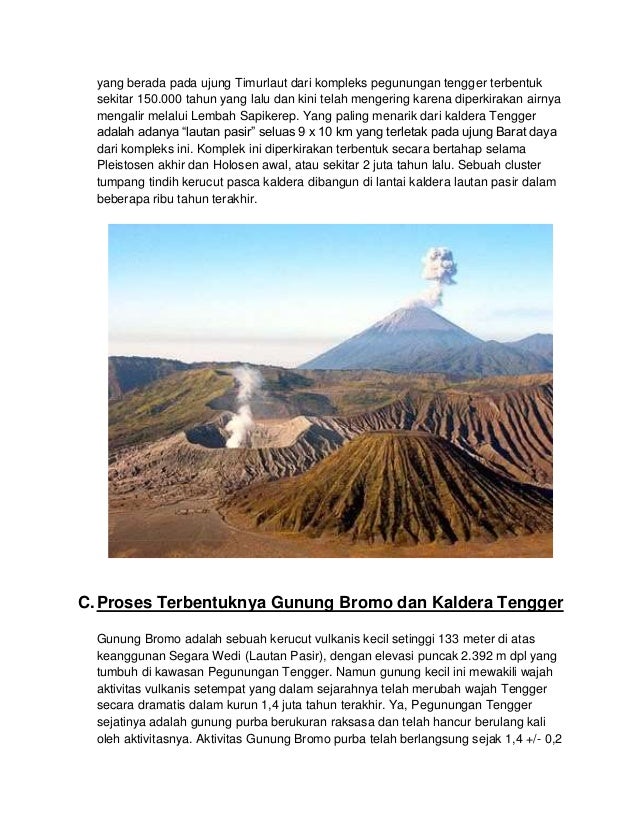 Artikel Gunung bromo dan kaldera tengger