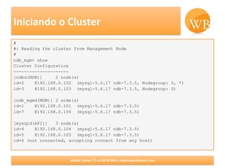 Wagner Bianchi, GUOB 2014 MySQL Cluster 7.3