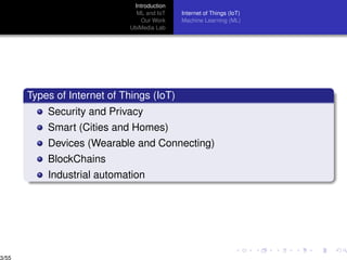 Machine Learning Applications to IoT | PDF