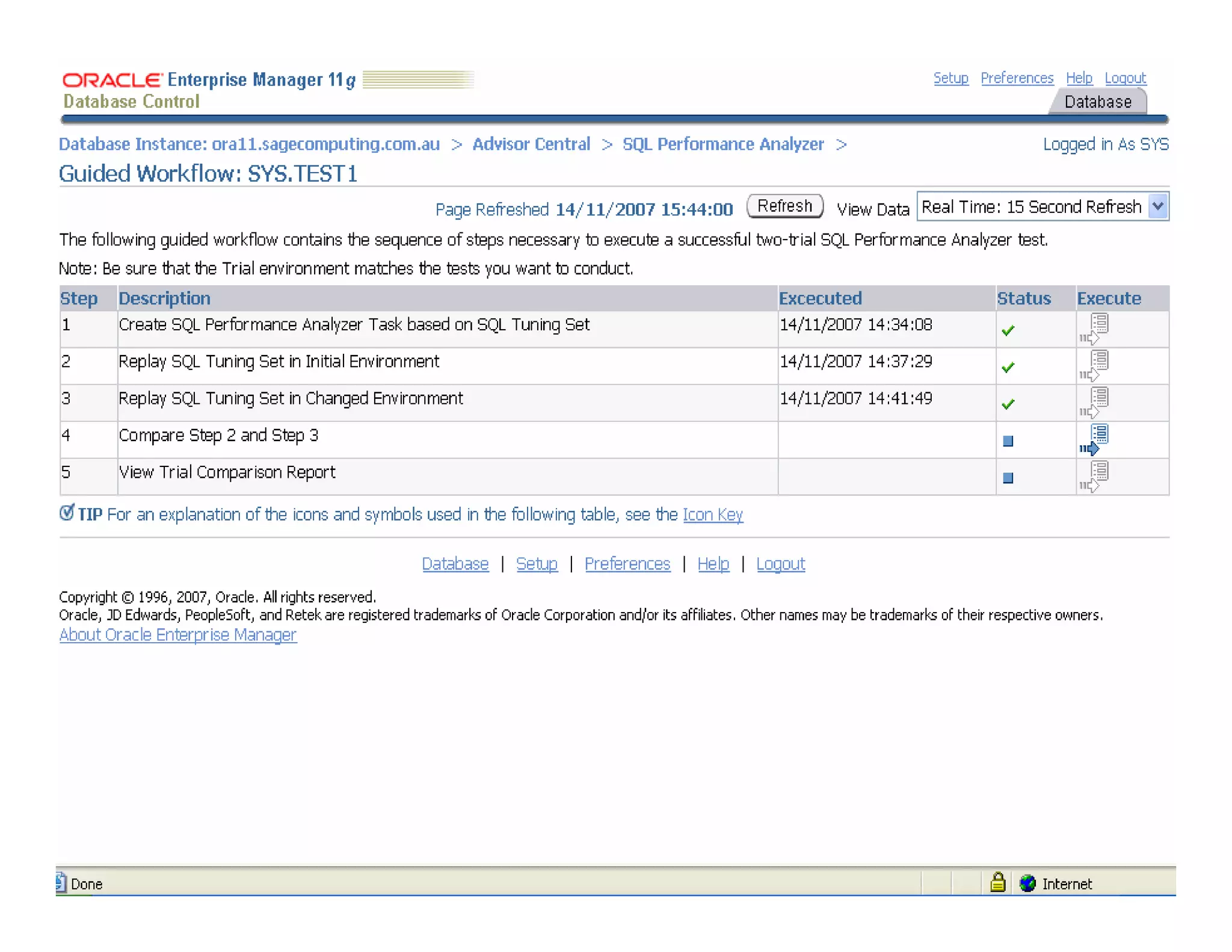 SQL Performance Analyzer 
