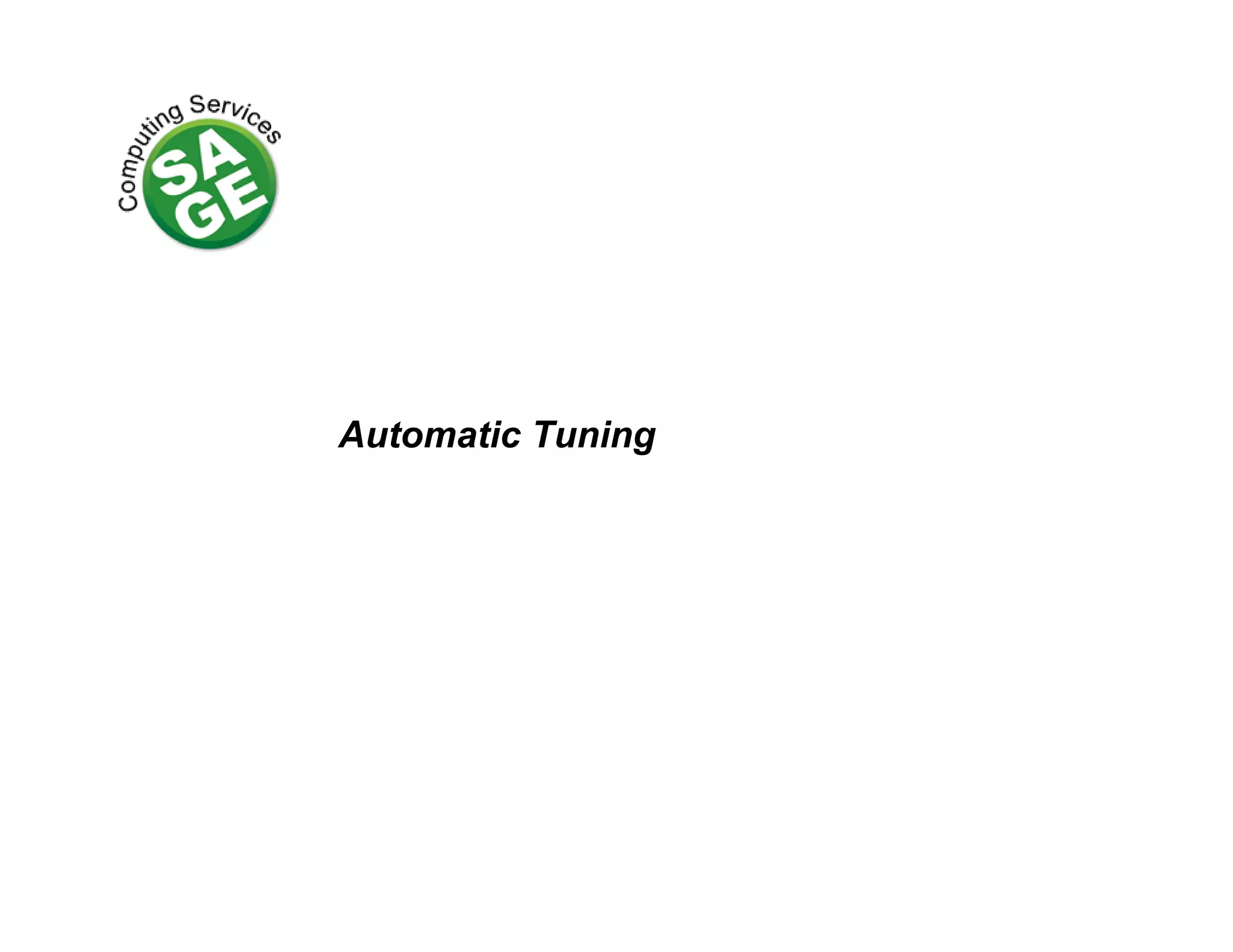 Automatic Tuning 