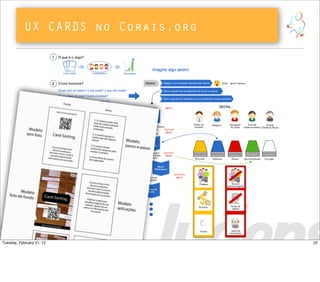 UX CARDS no Corais.org
22Tuesday, February 21, 12
 