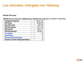 Les données chargées sur Hadoop
 