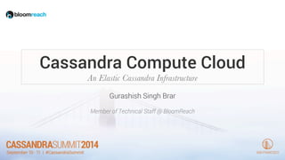 Cassandra Compute Cloud 
An Elastic Cassandra Infrastructure 
Gurashish Singh Brar 
Member of Technical Staff @ BloomReach 
 