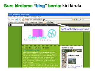 Gure kirolaren “ blog ” berria:  kiri kirola 