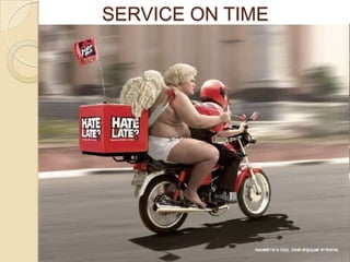 MARKETING STRATEGYPizza Hut’s Says:We want to satisfy our customerby offering them“The Best”Be C.H.A.M.P.S(Cleanliness, Hospitality, Accuracy, Maintenance,Product quality and Speed)You will Find 3F’s at Pizza Hut(Fun, Friendly and Familiarity)