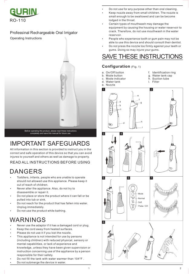 Gurin Water Flosser manual