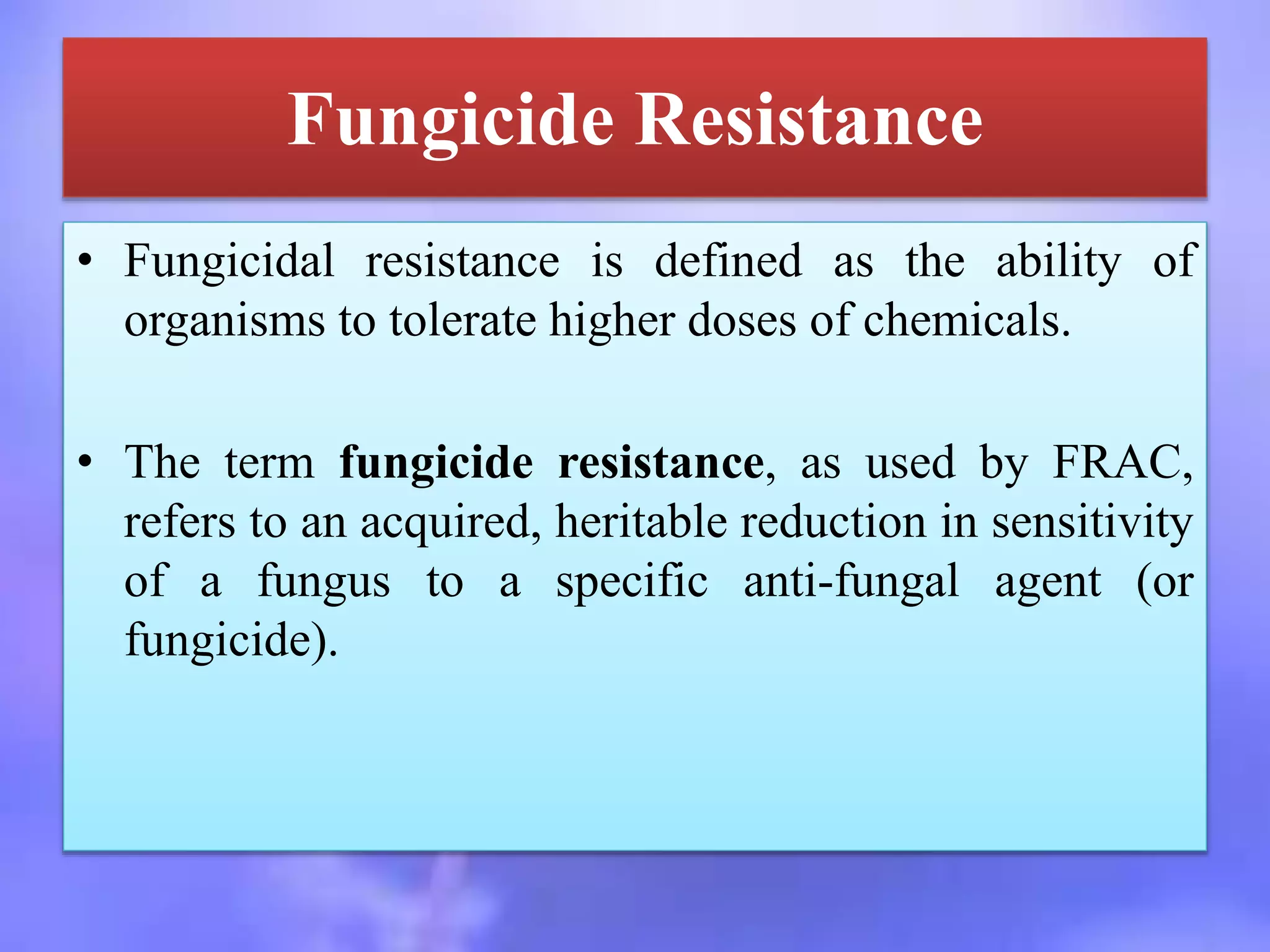 Photo inspiration: Experimental Methods For Treating Fungal Resistance Reference: Fungicide Resistance And Its Management