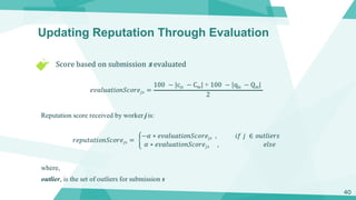 Updating Reputation Through Evaluation
◆
40
 