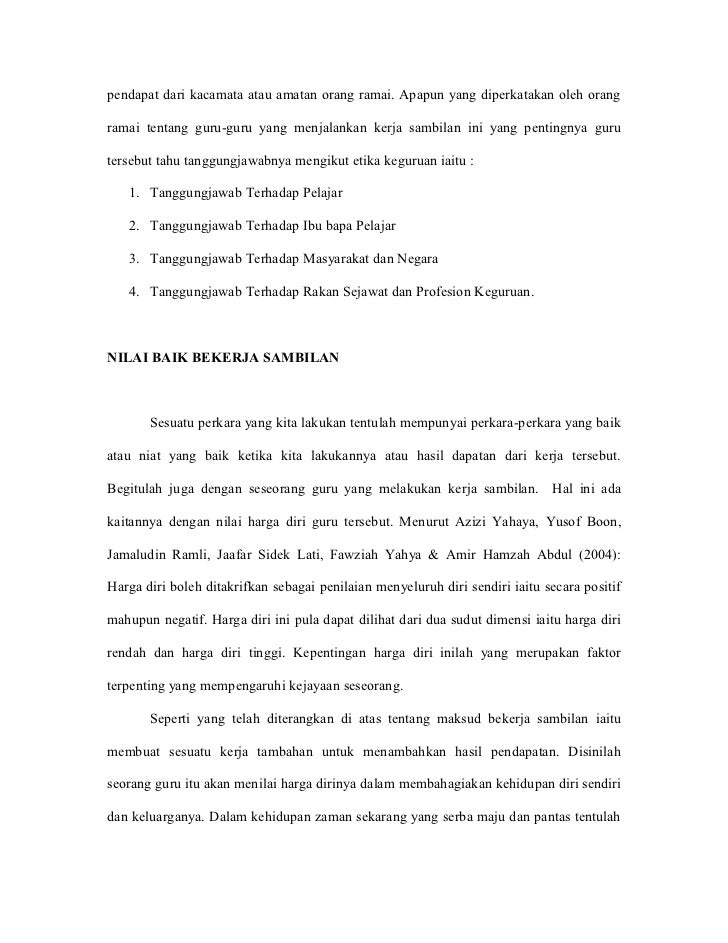 Guru Bekerja Sambilan Guru Bekerja Sambilan