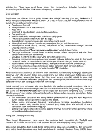 Guru Berkesan dalam Merealisasikan Pendidikan Cemerlang