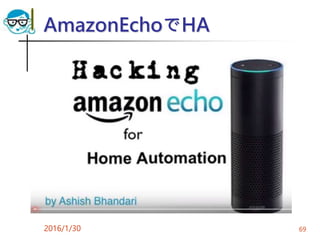 AmazonEchoでHA
2016/1/30 69
 