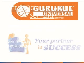 TECHNICAL & TRAINING 
SUPPORT 
• COMPANY WILL PROVIDE TRAINING TO 
FACULTIES FROM TIME TO TIME 
• ANY OTHER TECHNICAL SUPPORT IF REQUIRED 
FROM OUR SIDE SHALL BE PROVIDED 
 