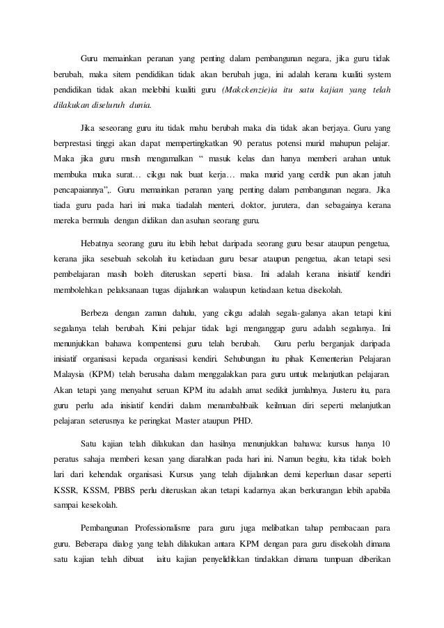 Guru Memainkan Peranan Yang Penting Dalam Pembangunan Negara