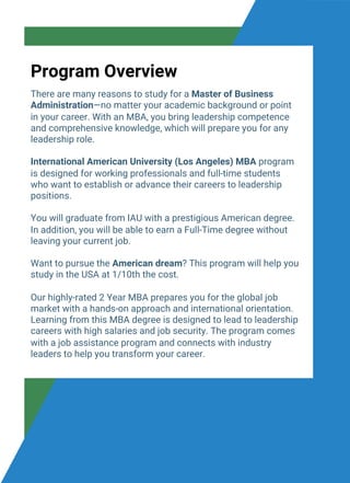 AMERICAN INTERNATIONAL UNIVERSITY MBA COST visual data 4