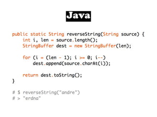 Java
 
