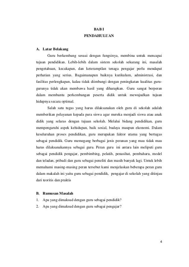 Guru Sebagai Pengajar Dan Pendidik