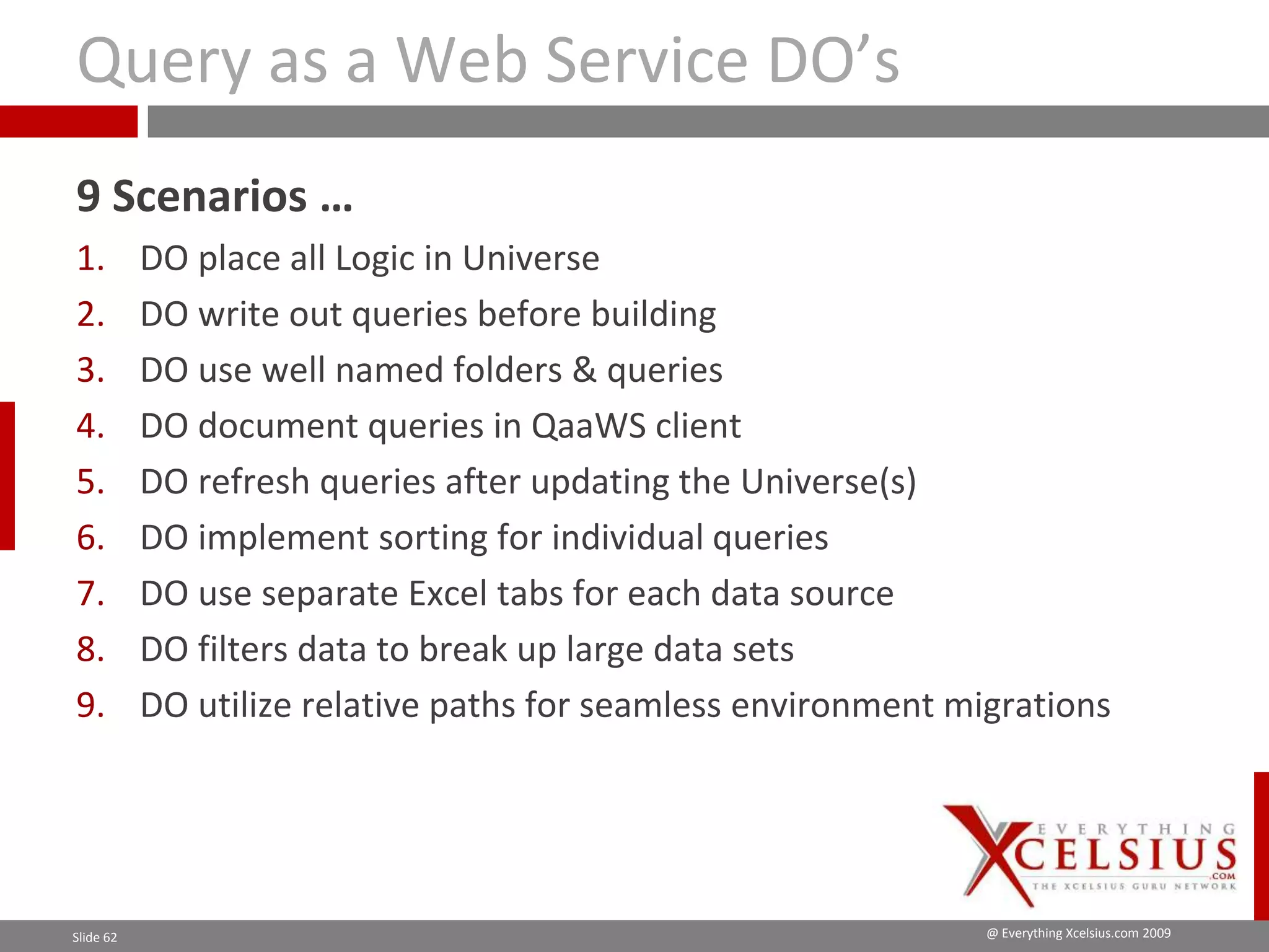 Xcelsius Gurus: SAP Webinar Part 1 - When to Utilize SAP BOBJ Enterprise for your Dashboard?