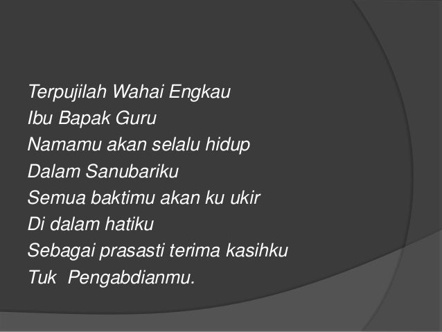 Download Lagu Wajib Terpujilah Wahai Engkau Ibu Bapak Guru Seputaran Guru
