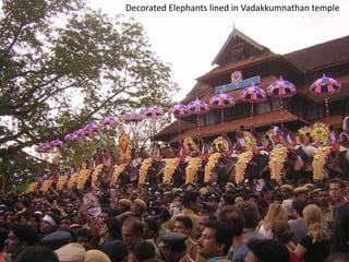 Decorated Elephants lined in Vadakkumnathan temple

 