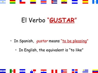 El Verbo  “ GUSTAR ” ,[object Object],[object Object]