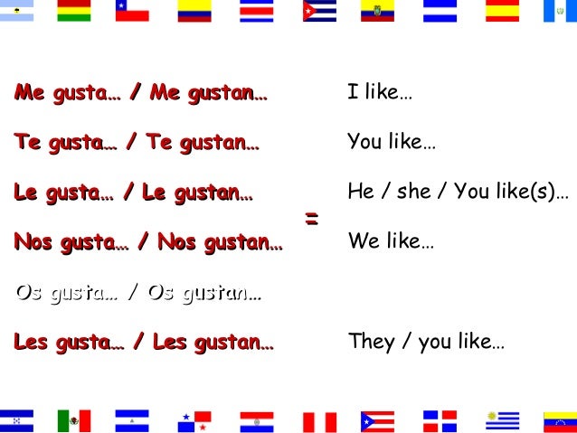 Gustar + infinitives ppt 2013