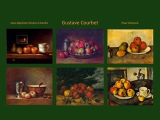 Gustave Courbet Paul Cézanne Jean-Baptiste Siméon Chardin 