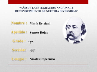 María Estefani

Suarez Rojas


“5”

“H”

Nicolás Copérnico
 