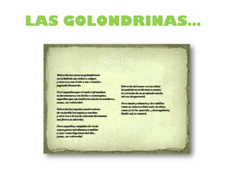 LAS GOLONDRINAS…