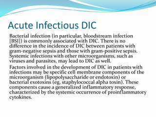 Disseminated intravascular coagulation | PPTX