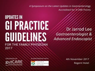 Dr Jarrod Lee
Gastroenterologist &
Advanced Endoscopist
 