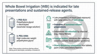 Gut Deccontamination clinical toxicology