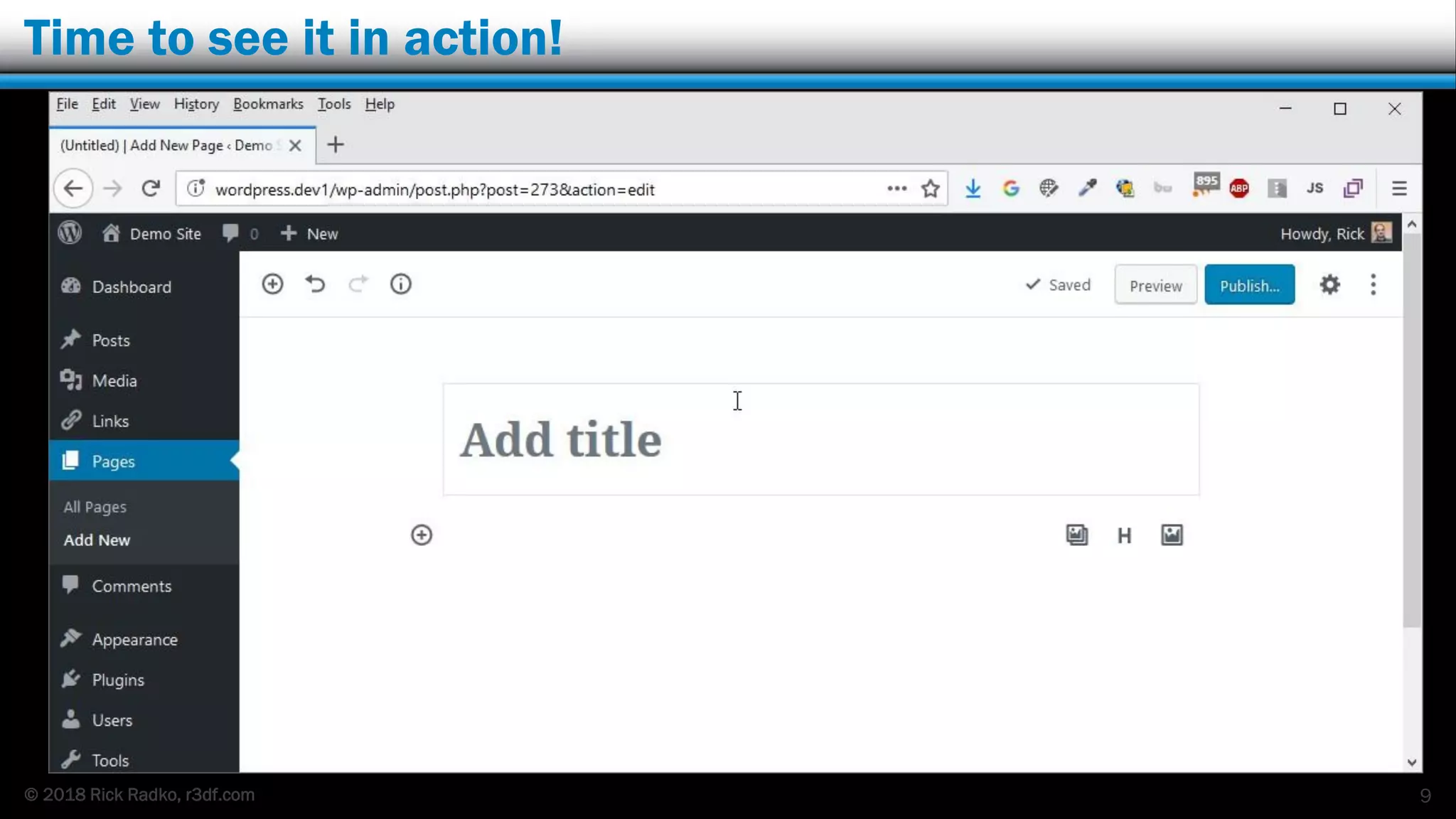 © 2018 Rick Radko, r3df.com
Time to see it in action!
9
 