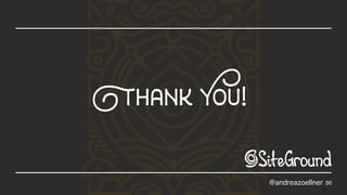 36
ThankYou!
@andreazoellner
 